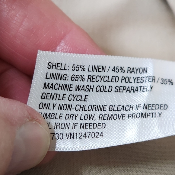 Women's Linen Blend Spring Blazer A New Day Natural Tan Size XXL - Picture 12 of 15